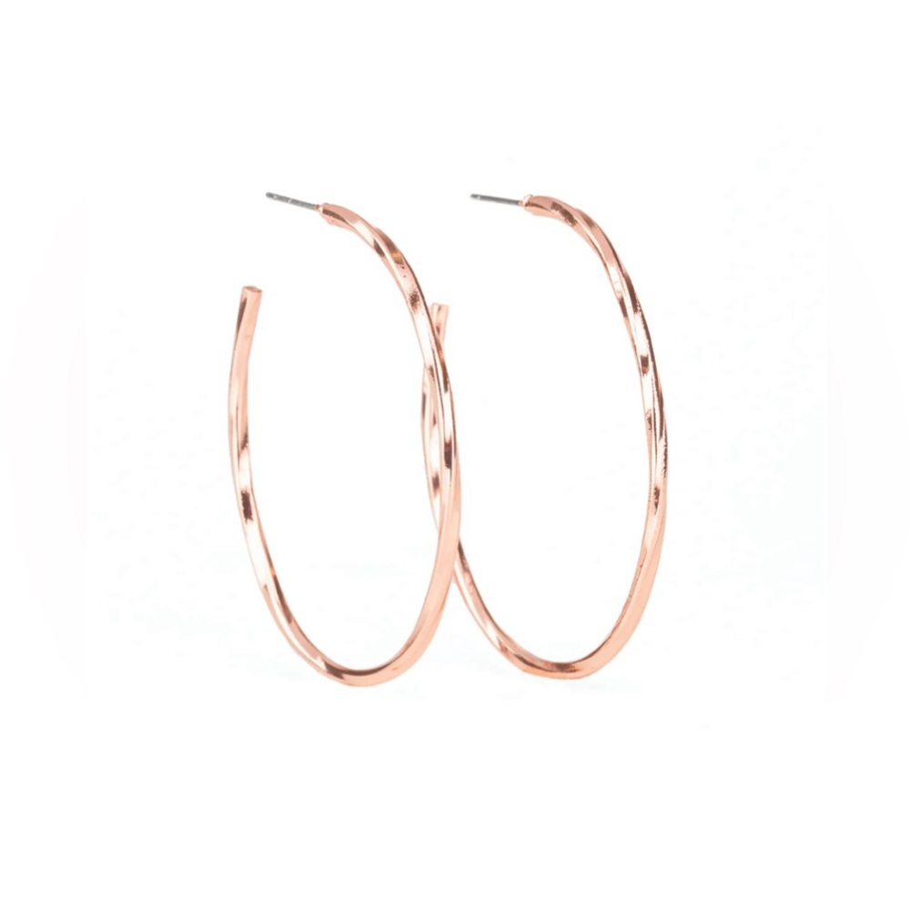 Paparazzi Copper Hoop Earring - Picture 2 of 6